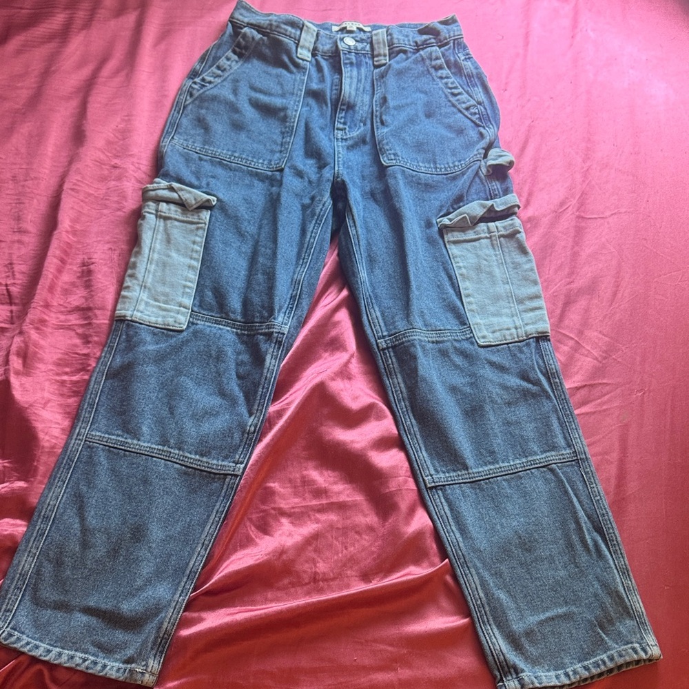 Women’s Blue Cargo Jeans